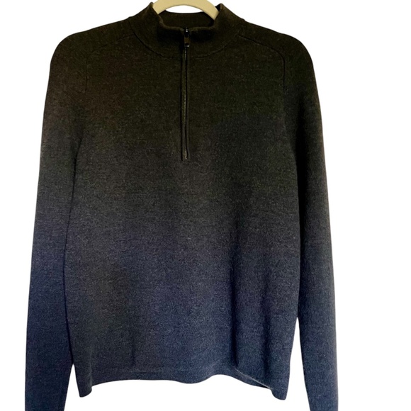 Theory Other - Theory Charcoal Grey Wool Quarter Zip Sweater Size Small